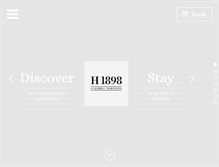 Tablet Screenshot of hotel1898.com